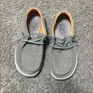 Hey Dude Kids Gray and Tan Moccasins